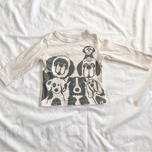 Baby Gap Playtime Favorites Dog Print Long Sleeve Tee Shirt Size 6-12 Months